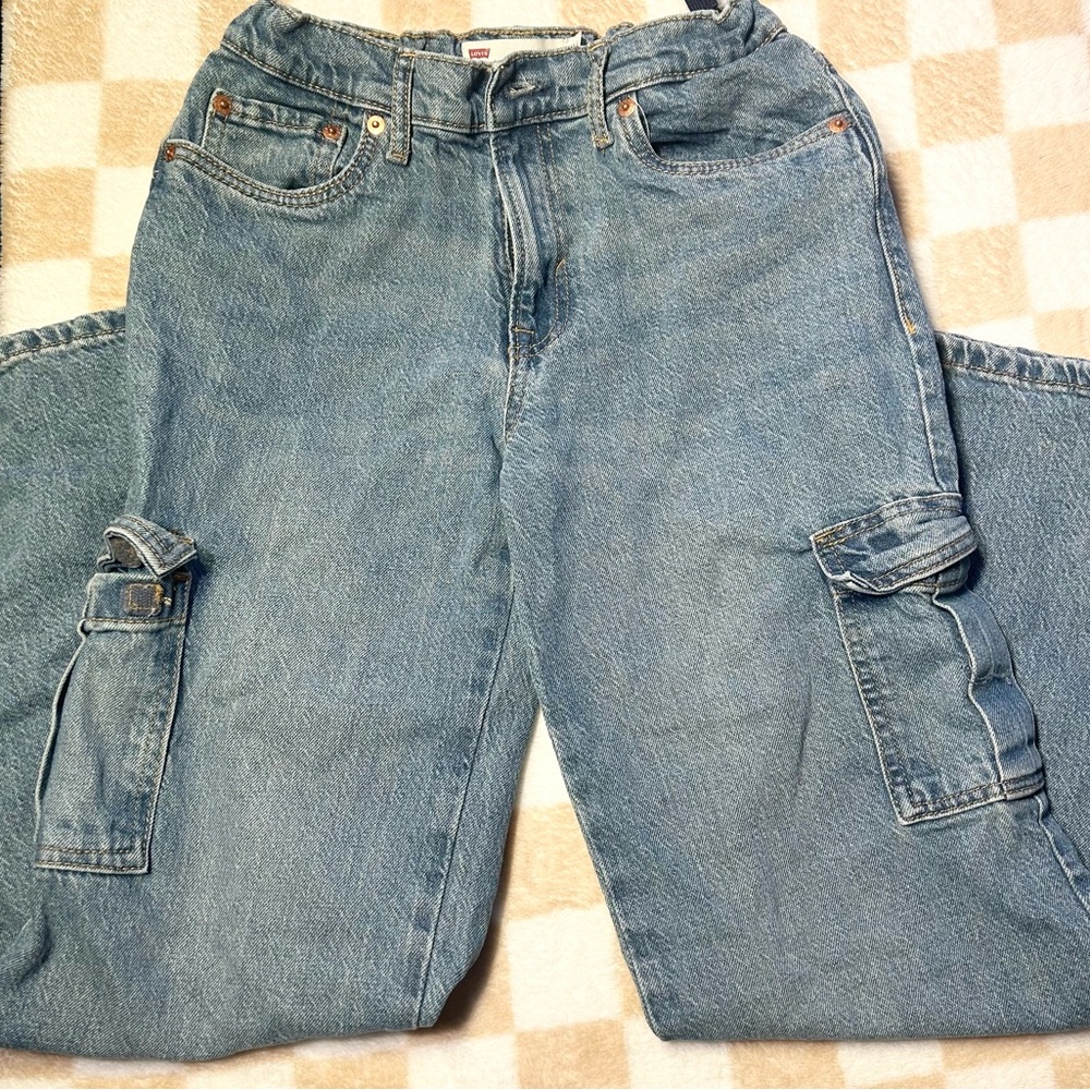 Levi's Kids Blue Cargo Jeans